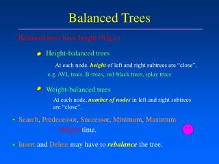 Balanced Trees
