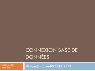 Connexion base de données