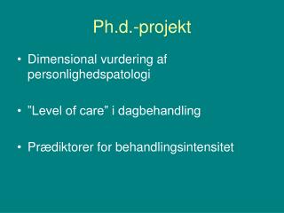 Ph.d.-projekt