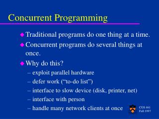 Concurrent Programming