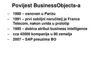 Povijest BusinessObjects-a