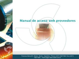 Manual de acceso web proveedores