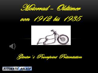 Motorrad – Oldtimer von 1912 bis 1935