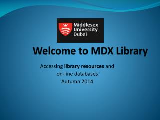 Welcome to MDX Library