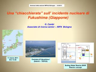 Una “chiacchierata” sull’ incidente nucleare di Fukushima (Giappone)