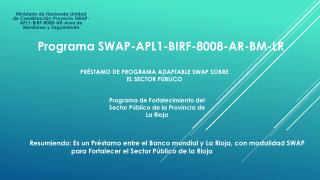 Programa SWAP-APL1-BIRF-8008-AR-BM-LR