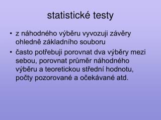 statistické testy