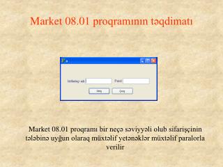 Market 08.01 proqramının təqdimatı