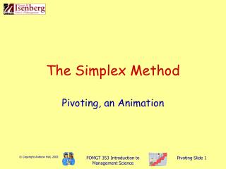 The Simplex Method