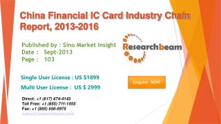 China Financial IC Card Market Size, Share 2013-2016