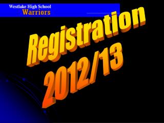 Registration 2012/13