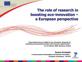 The role of research in boosting eco-innovation – a European perspective