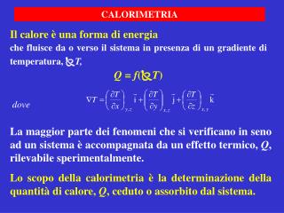 CALORIMETRIA