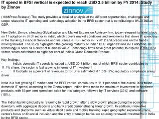 IT spend in BFSI vertical is expected to reach USD 3.5 billi