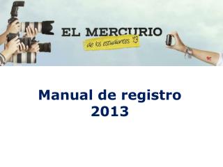 Manual de registro 2013