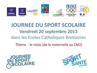 JOURNEE DU SPORT SCOLAIRE Vendredi 20 septembre 2013 dans les Ecoles Catholiques Bretonnes