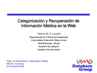 Categorización y Recuperación de Información Médica en la Web