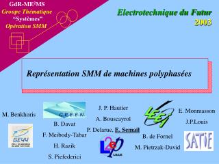 GdR-ME 2 MS Groupe Thématique “Systèmes” Opération SMM