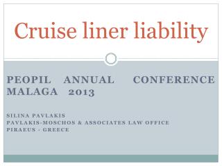 Cruise liner liability