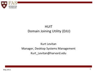 HUIT Domain Joining Utility (DJU)