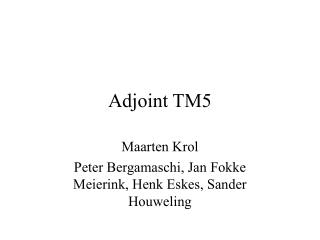 Adjoint TM5
