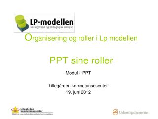 O rganisering og roller i Lp modellen PPT sine roller