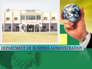 DEPARTMENT OF BUSINESS ADMINISTRATION