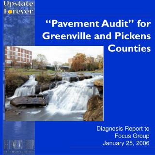 “Pavement Audit” for Greenville and Pickens Counties