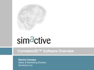 Correlator3D ™ Software Overview