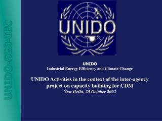 UNIDO Industrial Energy Efficiency and Climate Change