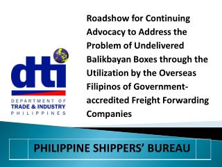 Philippine Shippers’ Bureau (PSB)