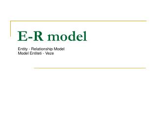 E-R model