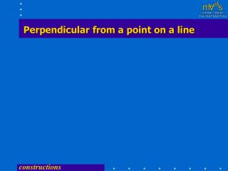 Perpendicular from a point on a line