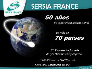 50 años 	de experiencia internacional