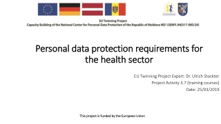 Personal data protection requirements for the health sector