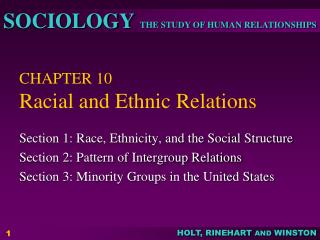 CHAPTER 10 Racial and Ethnic Relations