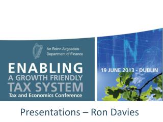 Presentations – Ron Davies