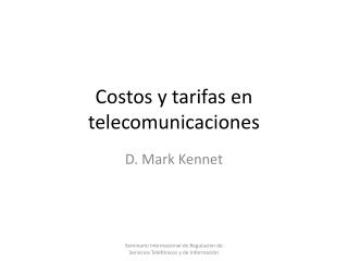 Costos y tarifas en telecomunicaciones