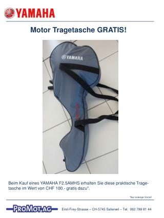 Motor Tragetasche GRATIS!