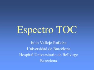 Espectro TOC