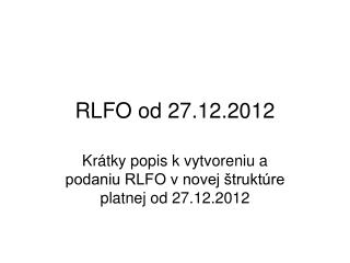 RLFO od 27.12.2012