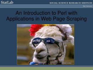 An Introduction to Perl with Applications in Web Page Scraping