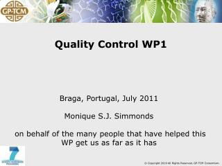 Quality Control WP1