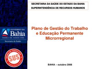 Plano de Gestão do Trabalho e Educação Permanente Microrregional