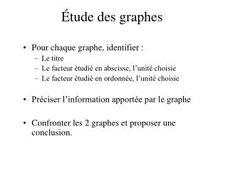 Étude des graphes