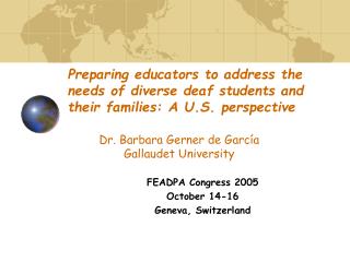 FEADPA Congress 2005 October 14-16 Geneva, Switzerland