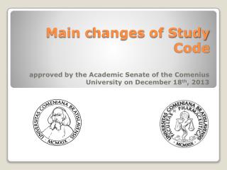 Main c hanges of Study Code