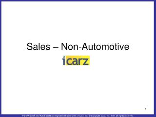 Sales – Non-Automotive