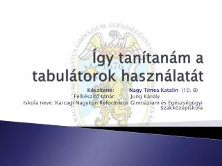 Így tanítanám a tabulátorok használatát