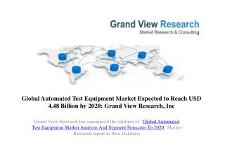 Automated Test Equipment Market Shase to 2020